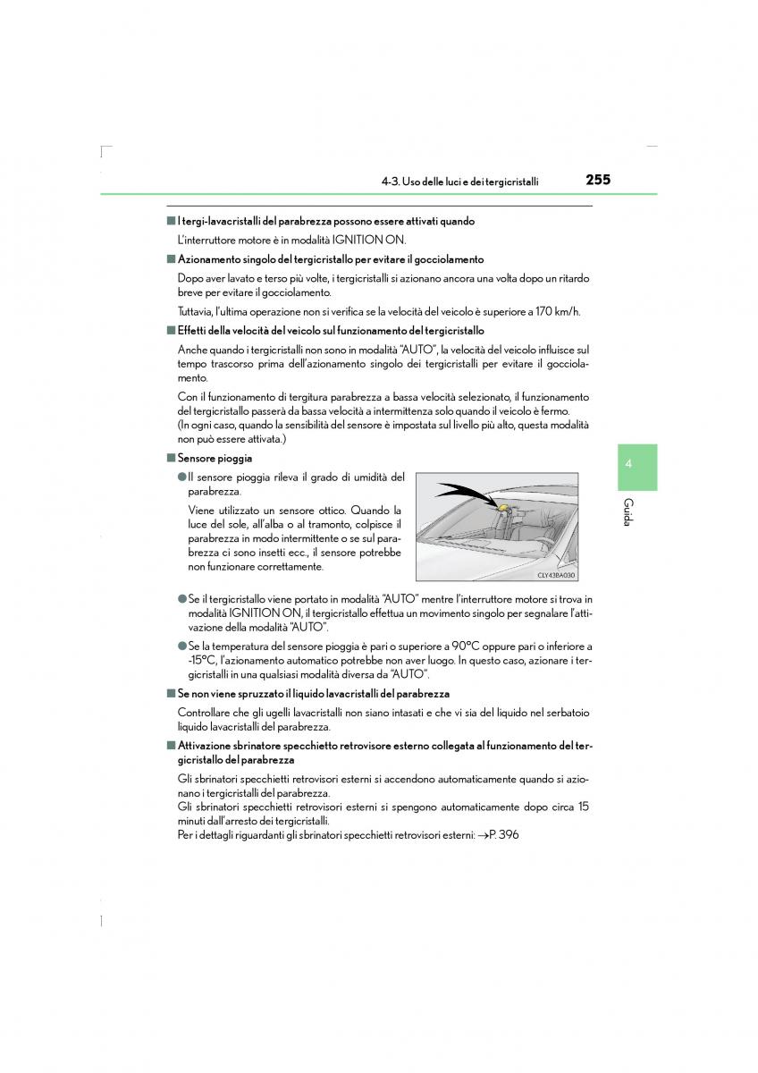 Lexus LS460 IV 4 manuale del proprietario / page 255