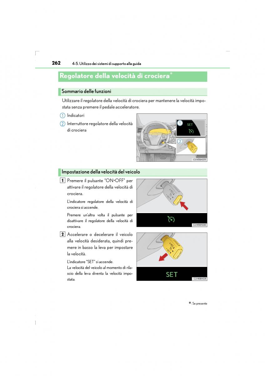 Lexus LS460 IV 4 manuale del proprietario / page 262