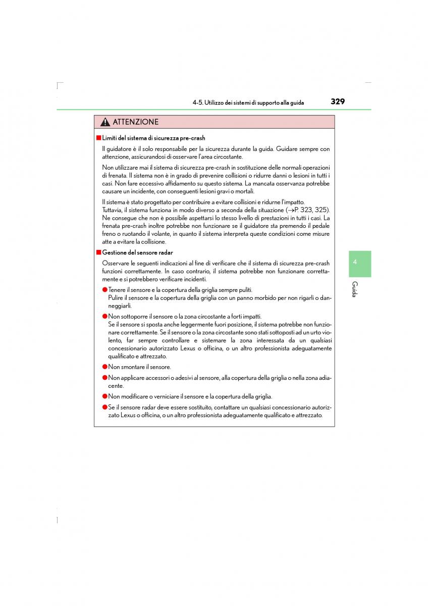 Lexus LS460 IV 4 manuale del proprietario / page 329