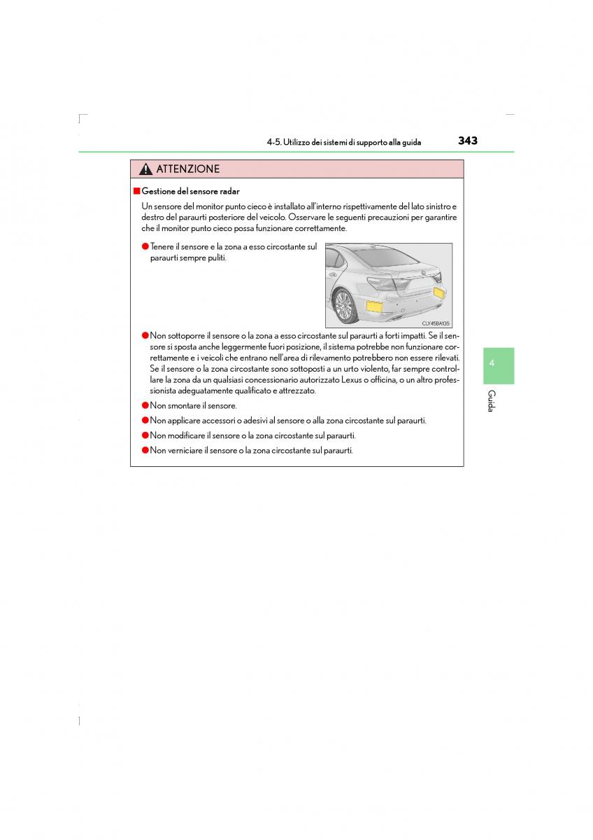 Lexus LS460 IV 4 manuale del proprietario / page 343