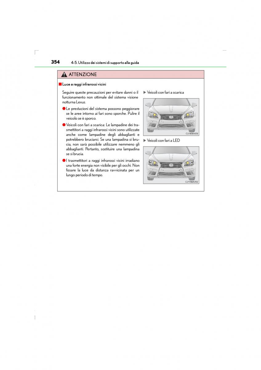 Lexus LS460 IV 4 manuale del proprietario / page 354