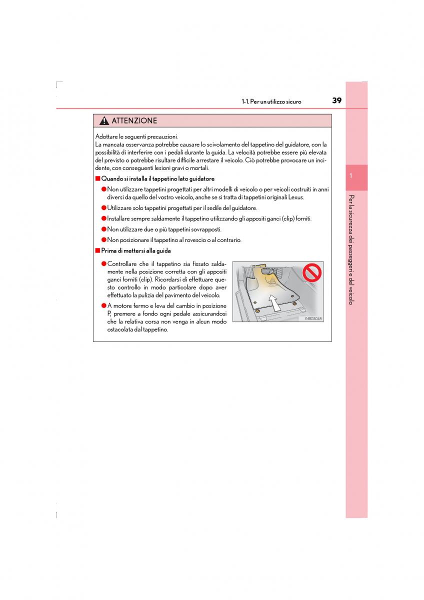 Lexus LS460 IV 4 manuale del proprietario / page 39