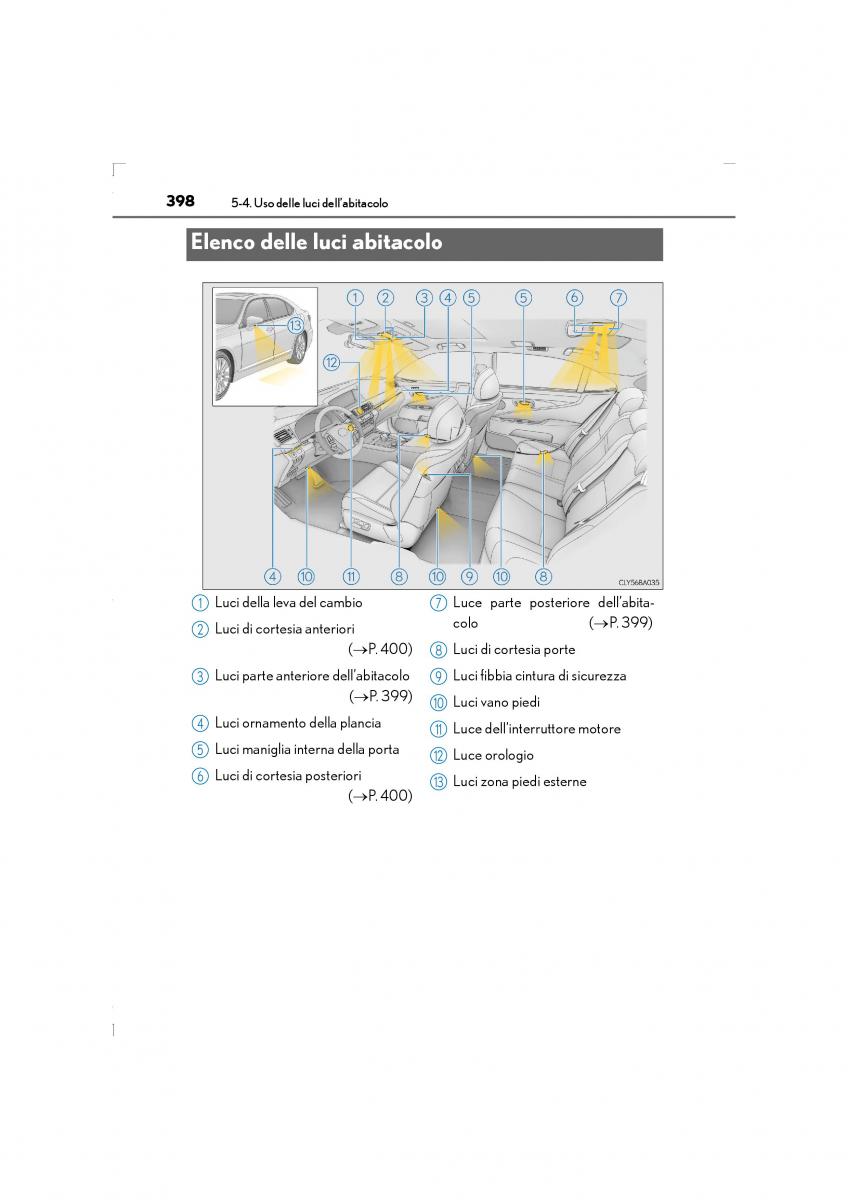 Lexus LS460 IV 4 manuale del proprietario / page 398