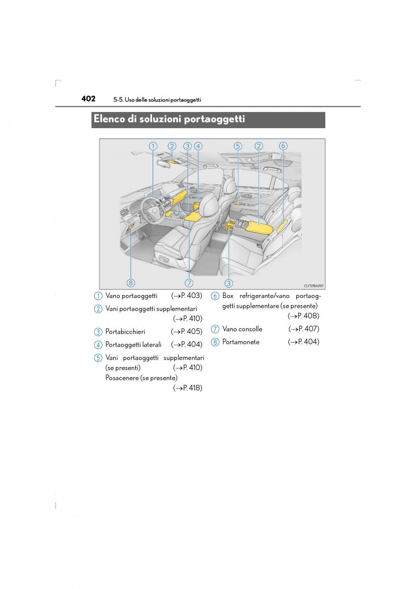 Lexus LS460 IV 4 manuale del proprietario / page 402