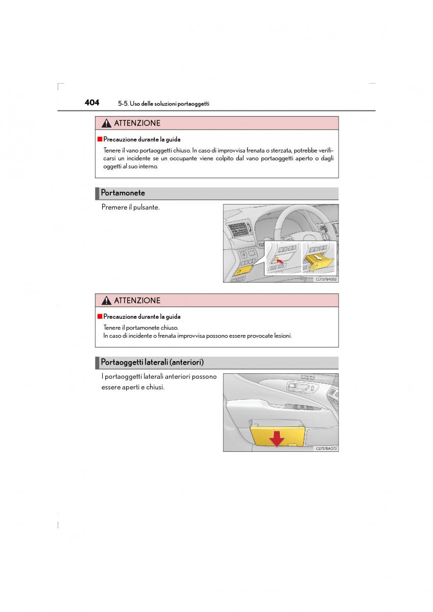 Lexus LS460 IV 4 manuale del proprietario / page 404