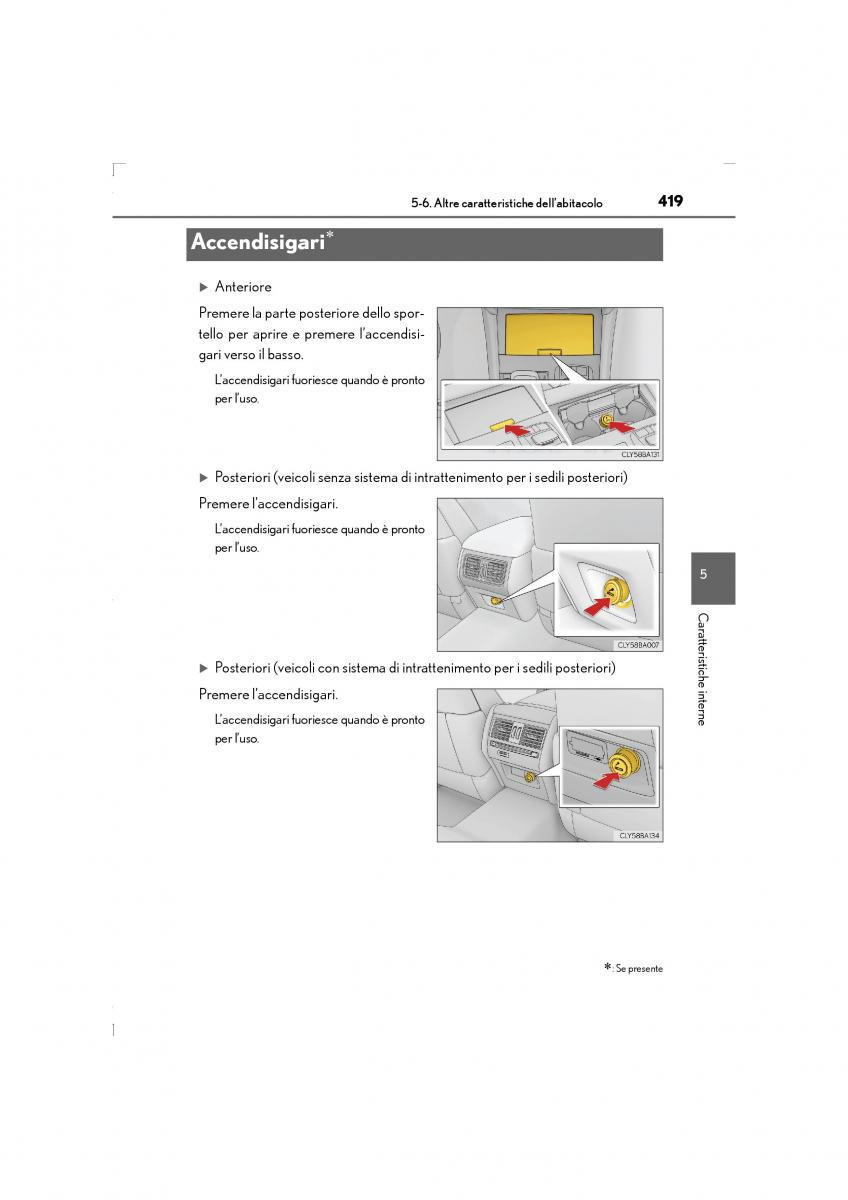 Lexus LS460 IV 4 manuale del proprietario / page 419