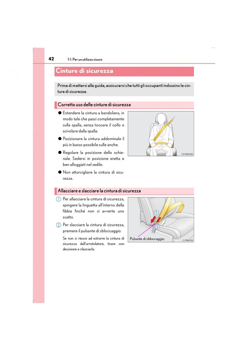 Lexus LS460 IV 4 manuale del proprietario / page 42