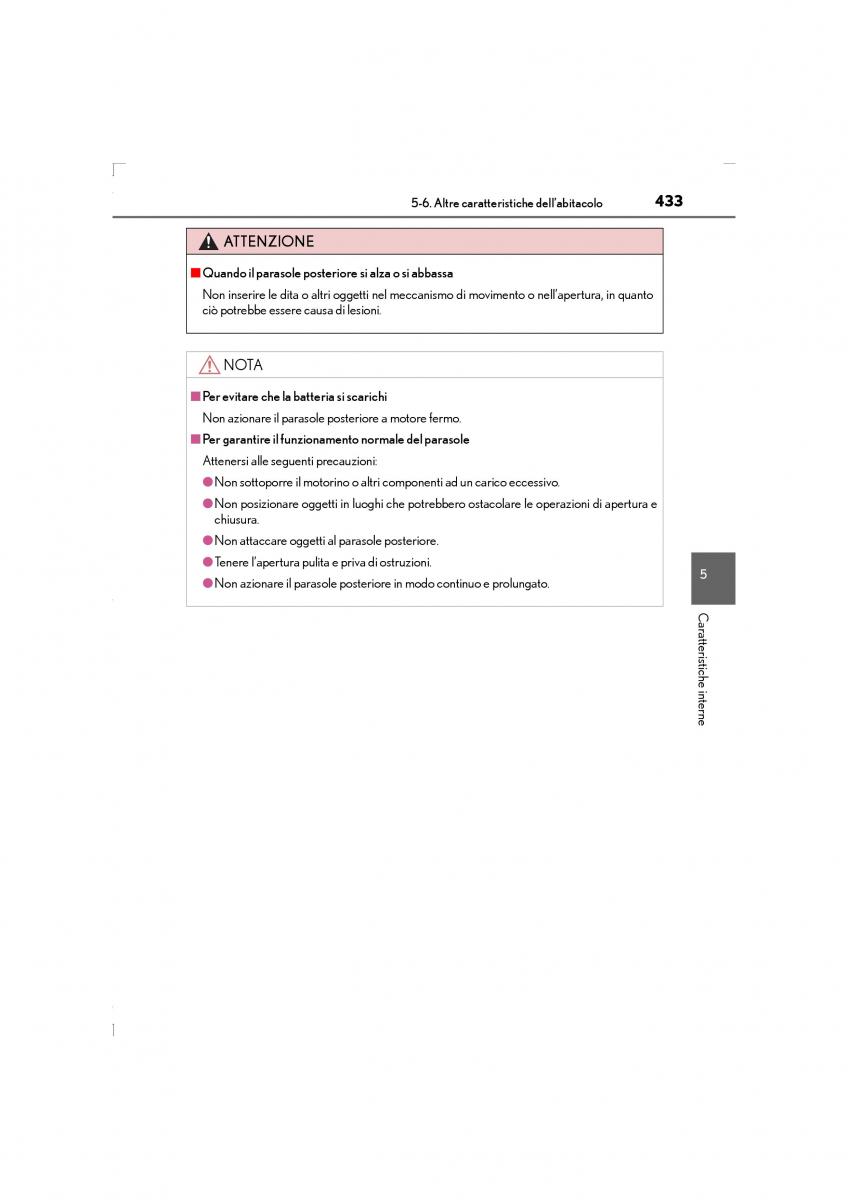 Lexus LS460 IV 4 manuale del proprietario / page 433