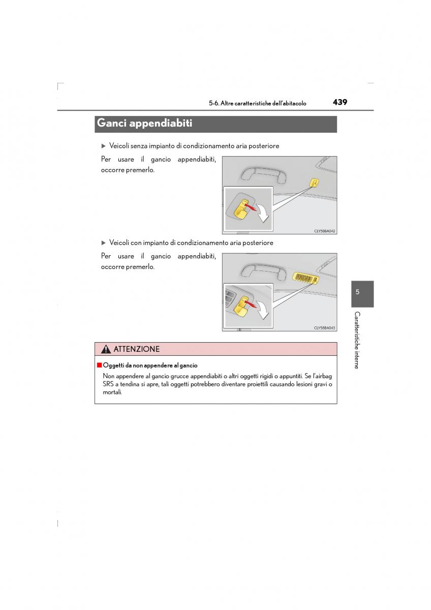 Lexus LS460 IV 4 manuale del proprietario / page 439