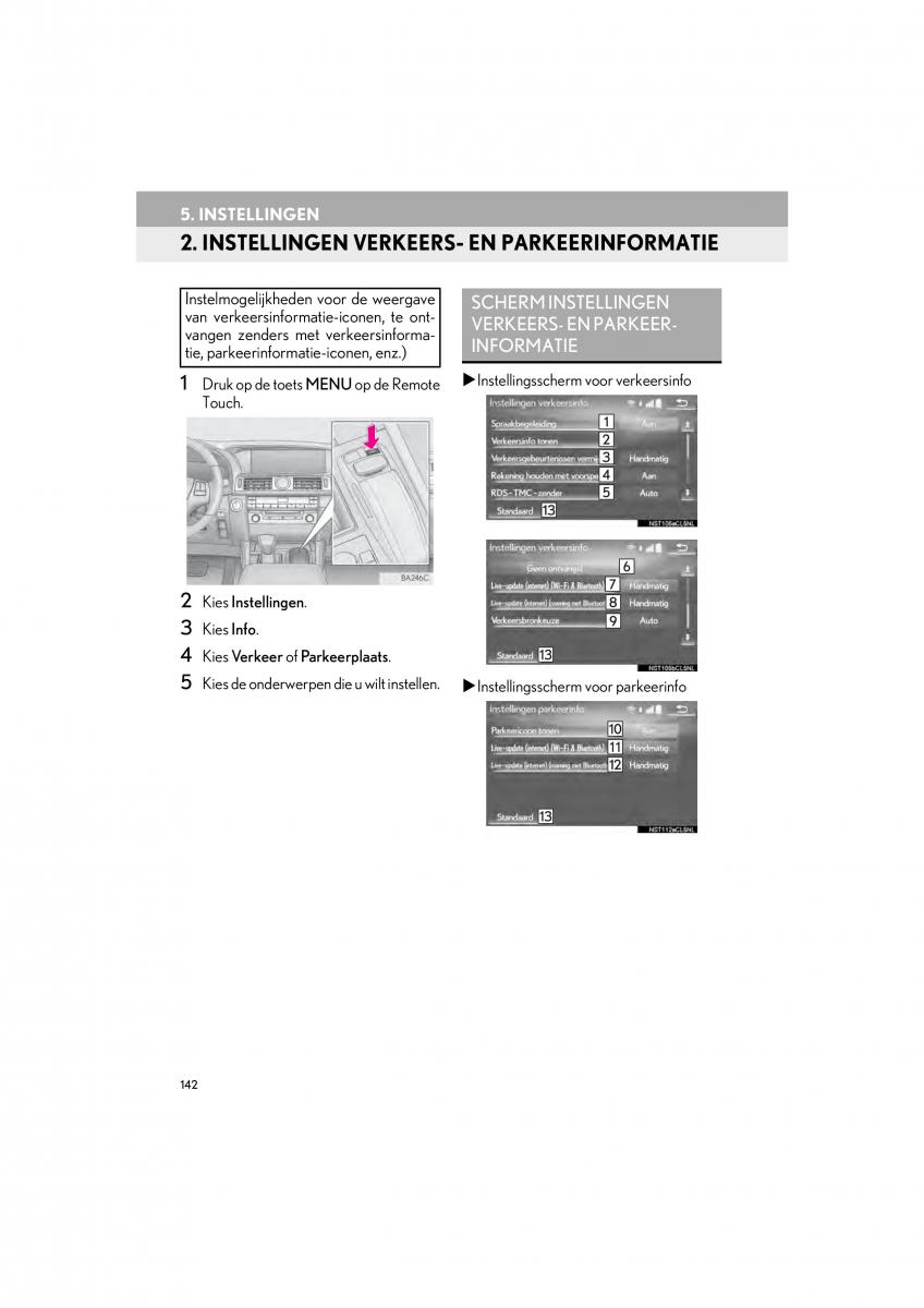 Lexus LS460 IV 4 handleiding / page 142