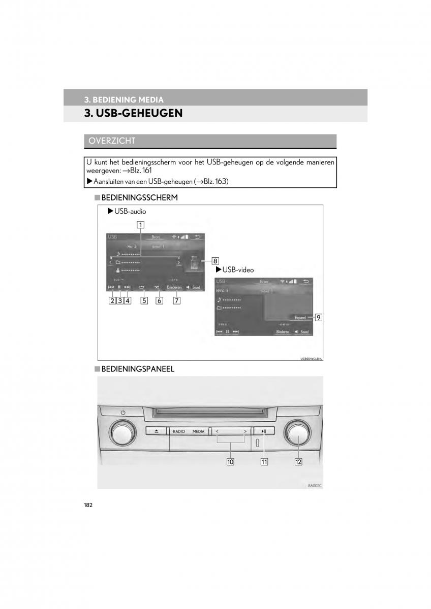 Lexus LS460 IV 4 handleiding / page 182