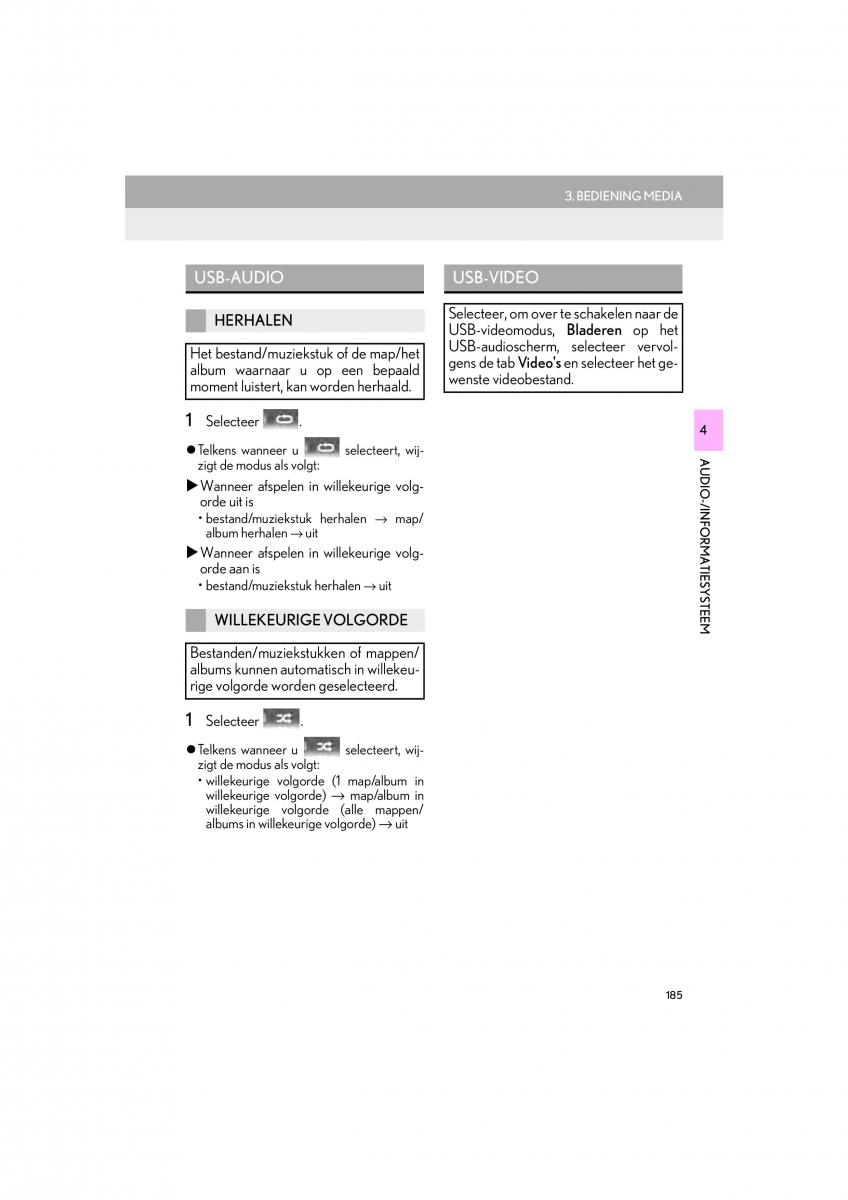 Lexus LS460 IV 4 handleiding / page 185