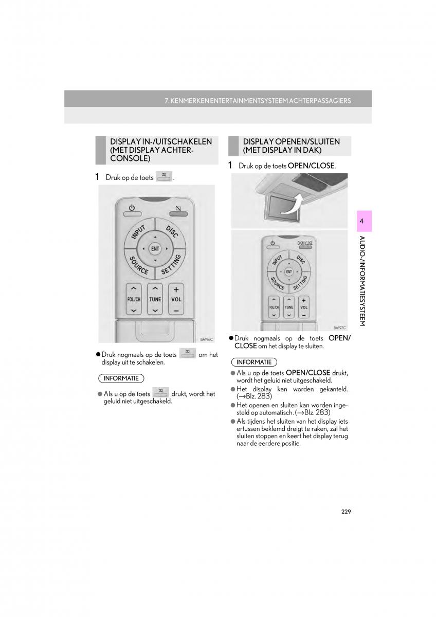 Lexus LS460 IV 4 handleiding / page 229