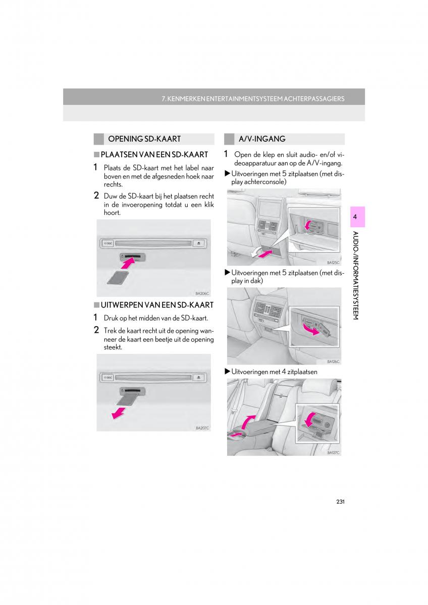 Lexus LS460 IV 4 handleiding / page 231