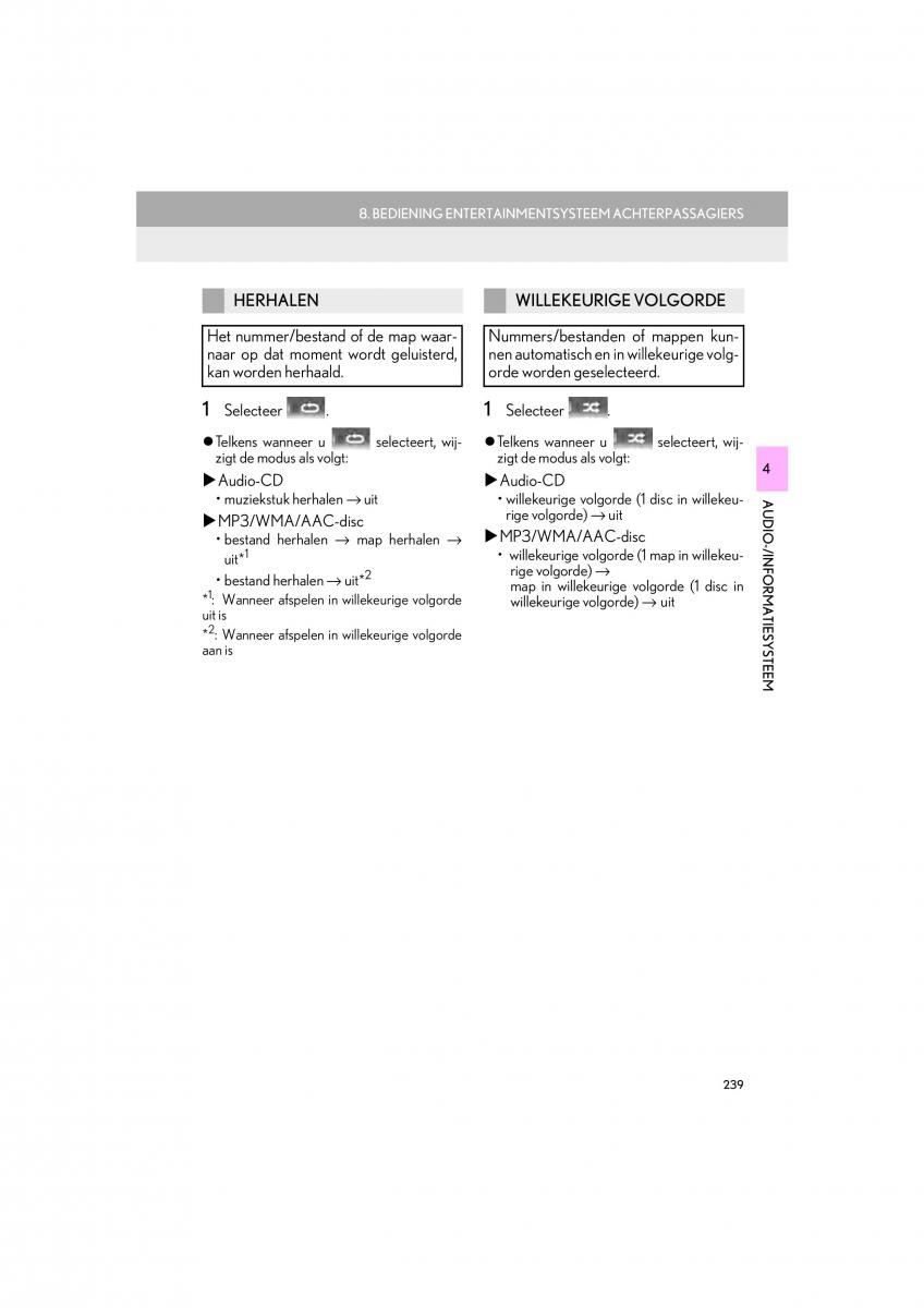 Lexus LS460 IV 4 handleiding / page 239