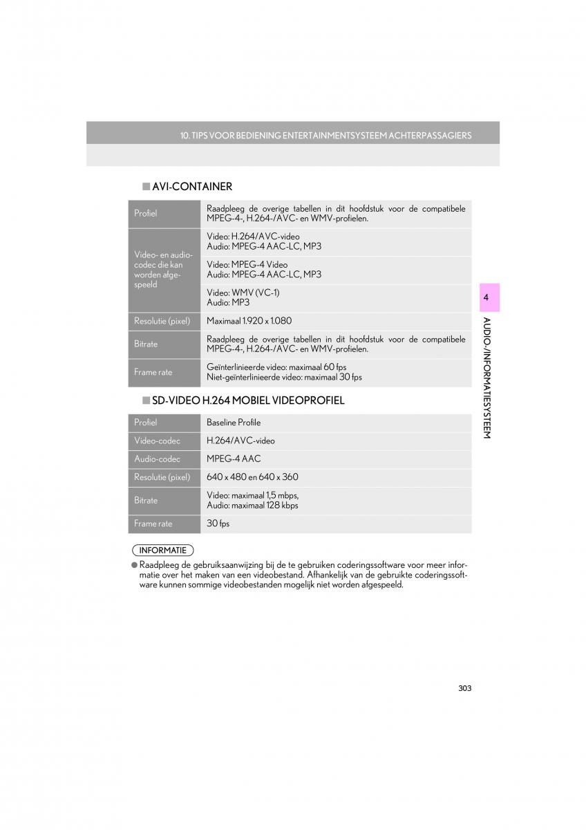 Lexus LS460 IV 4 handleiding / page 303