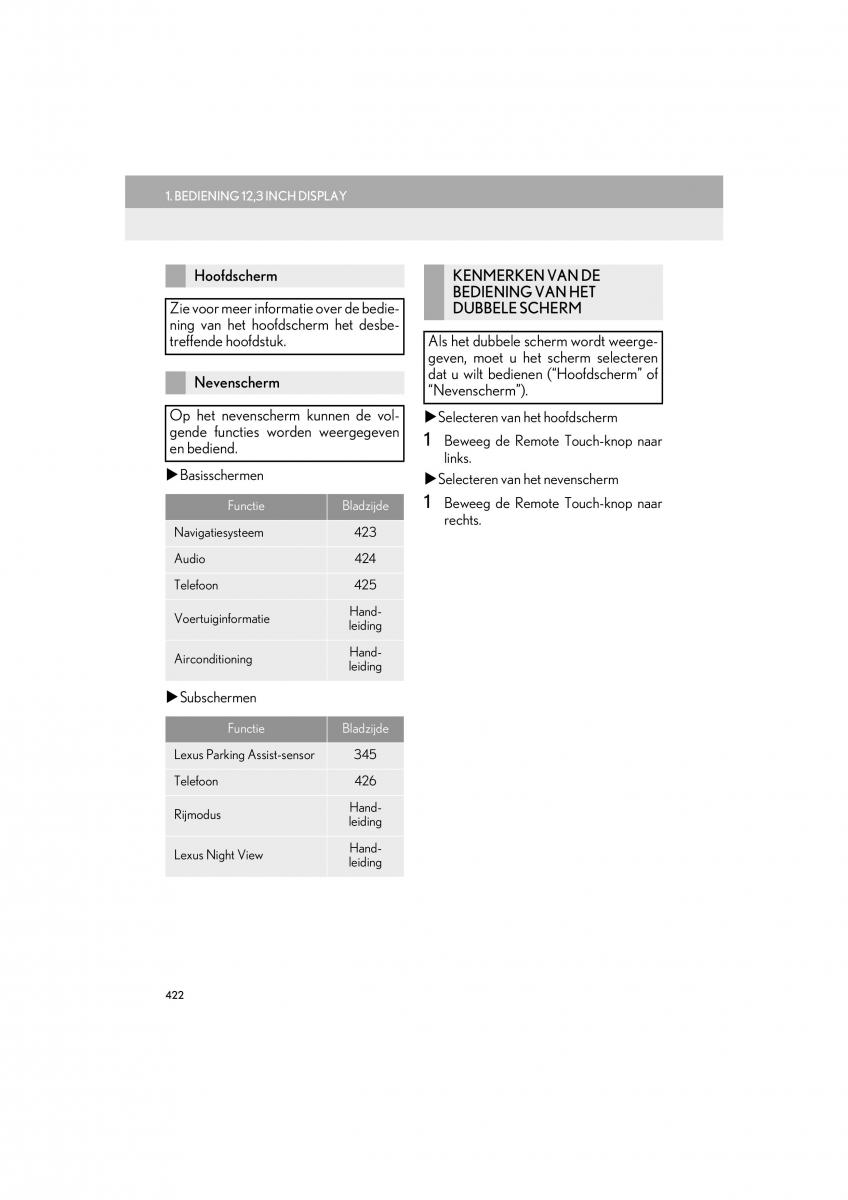 Lexus LS460 IV 4 handleiding / page 422