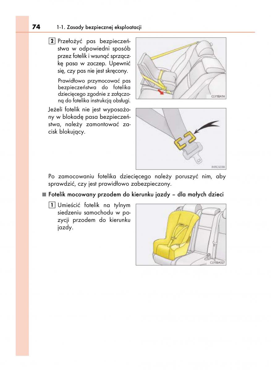 Lexus LS460 IV 4 instrukcja obslugi / page 74