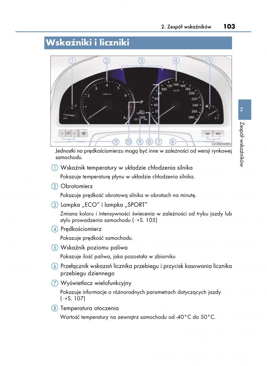 Lexus LS460 IV 4 instrukcja obslugi / page 103