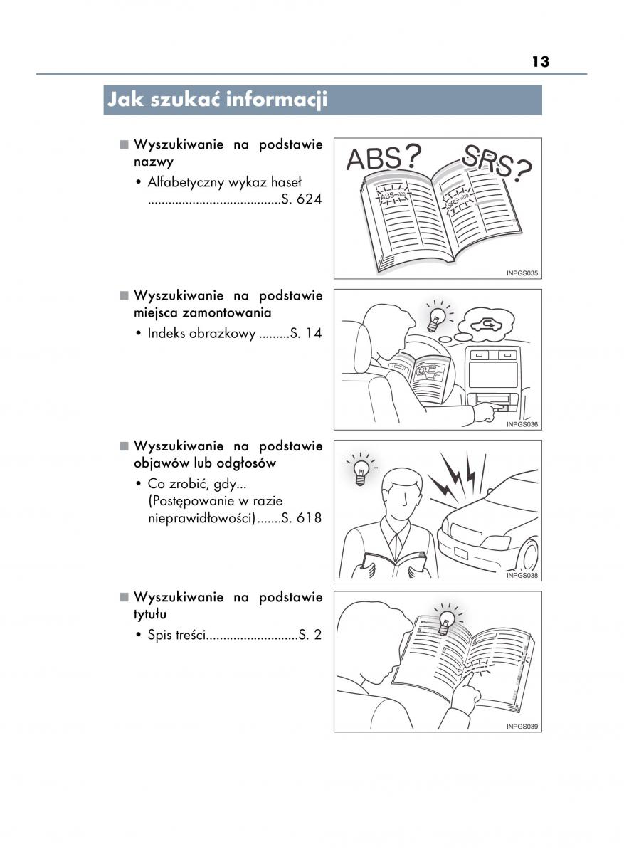 Lexus LS460 IV 4 instrukcja obslugi / page 13