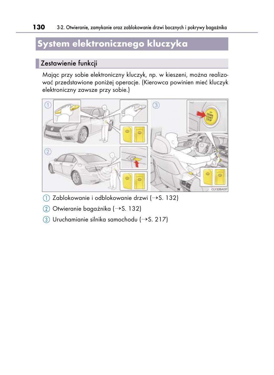 Lexus LS460 IV 4 instrukcja obslugi / page 130