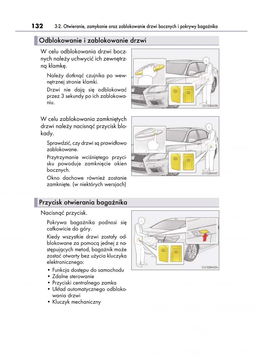 Lexus LS460 IV 4 instrukcja obslugi / page 132