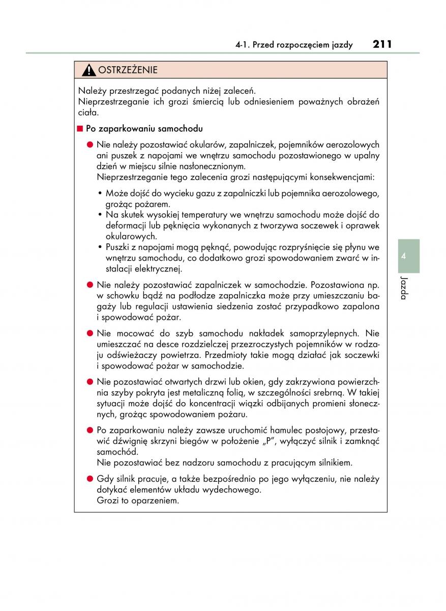 Lexus LS460 IV 4 instrukcja obslugi / page 211