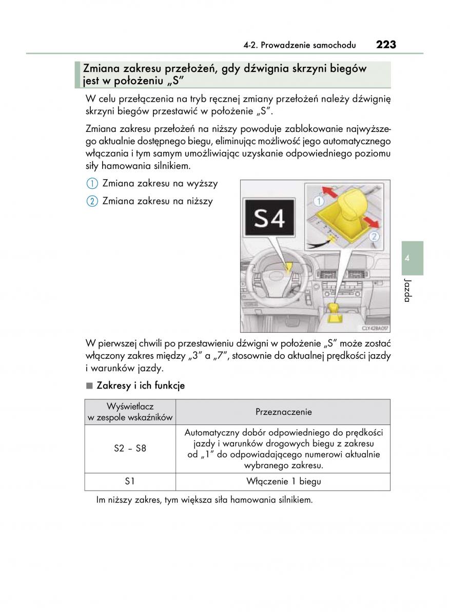 Lexus LS460 IV 4 instrukcja obslugi / page 223