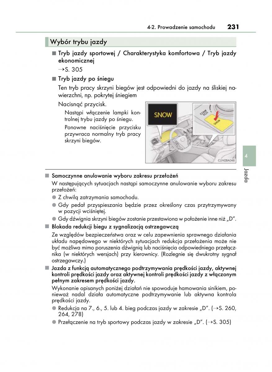 Lexus LS460 IV 4 instrukcja obslugi / page 231