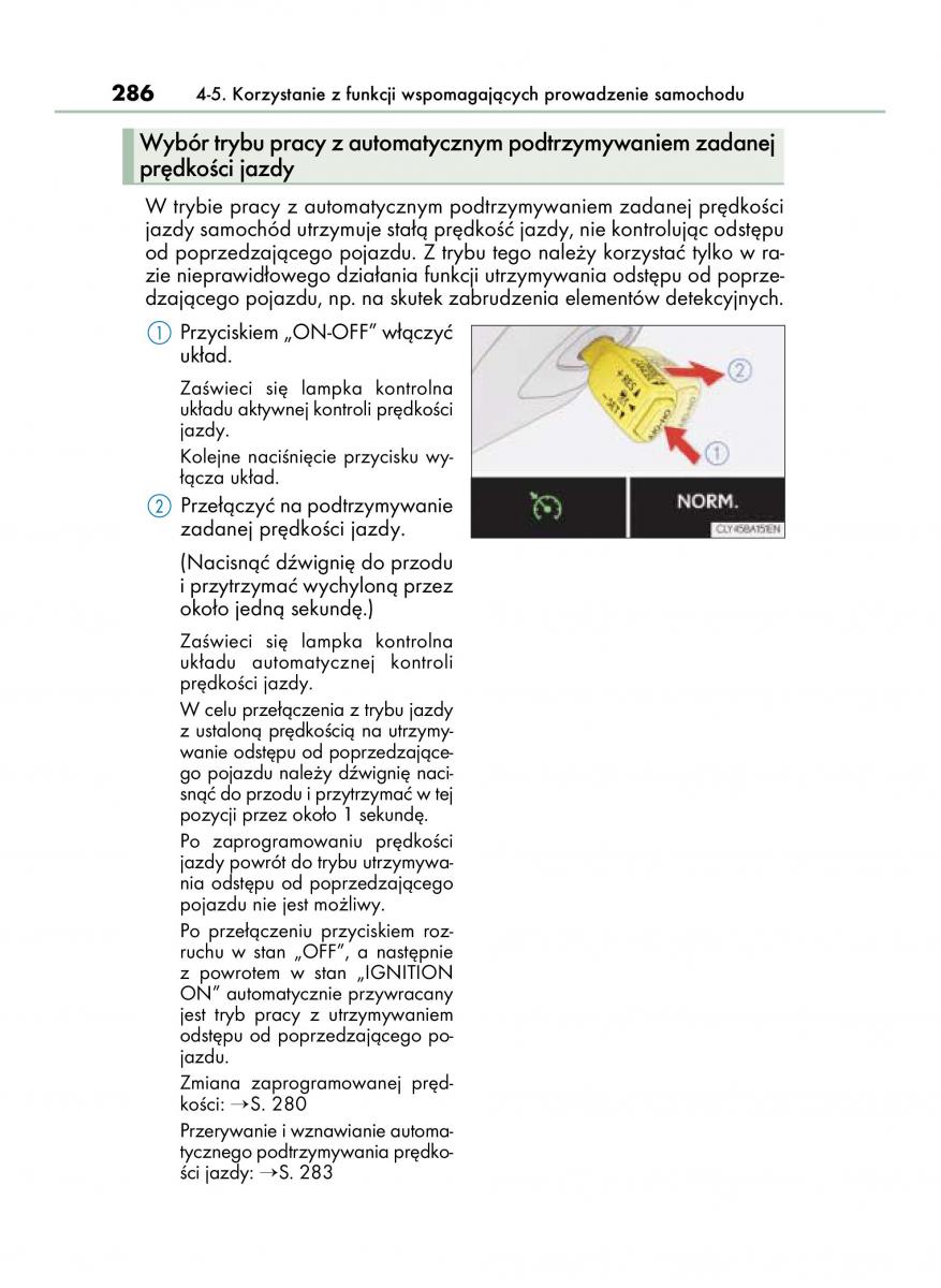 Lexus LS460 IV 4 instrukcja obslugi / page 286