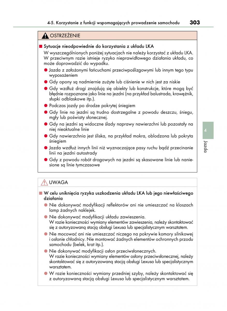 Lexus LS460 IV 4 instrukcja obslugi / page 303