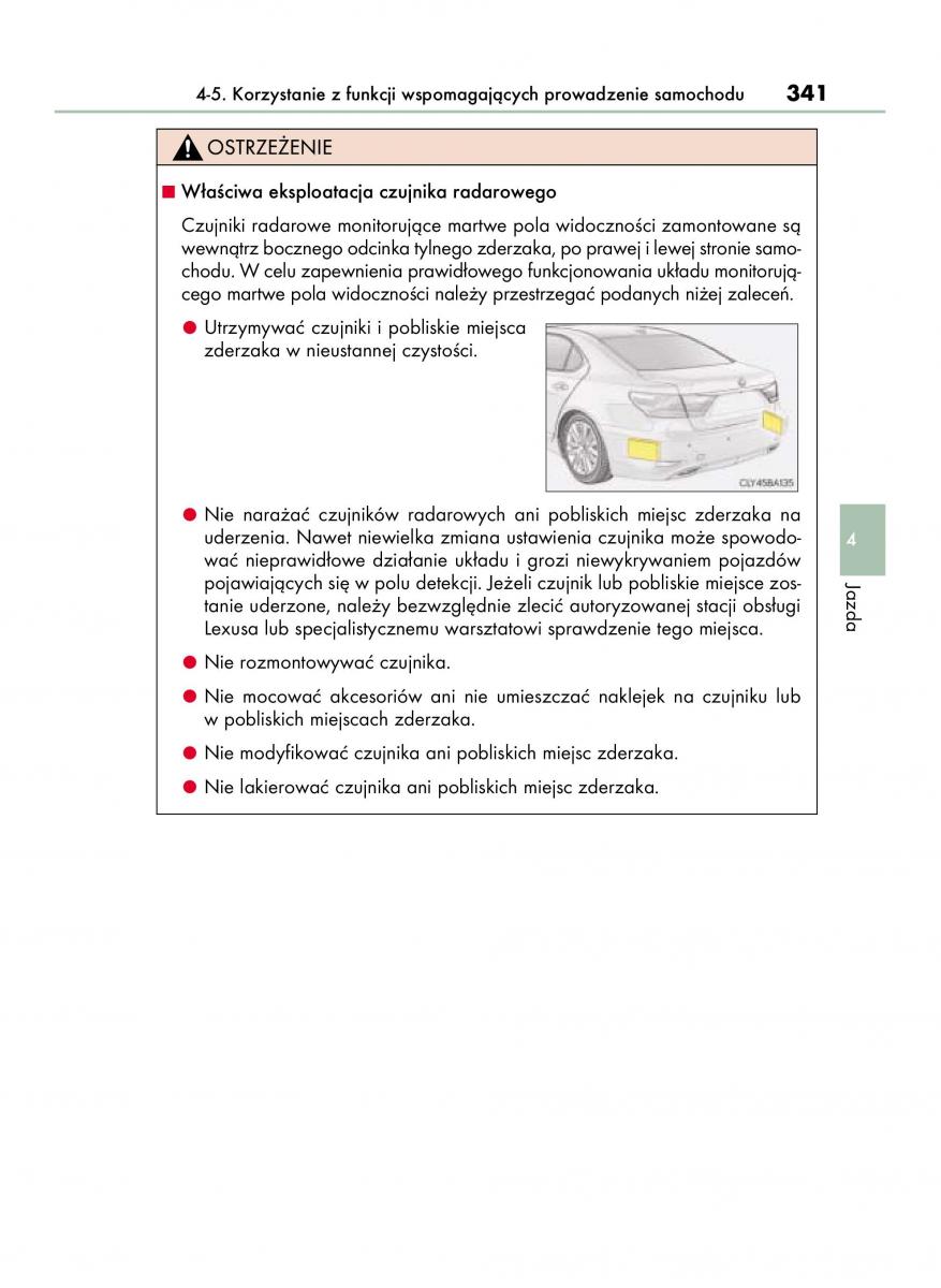 Lexus LS460 IV 4 instrukcja obslugi / page 341