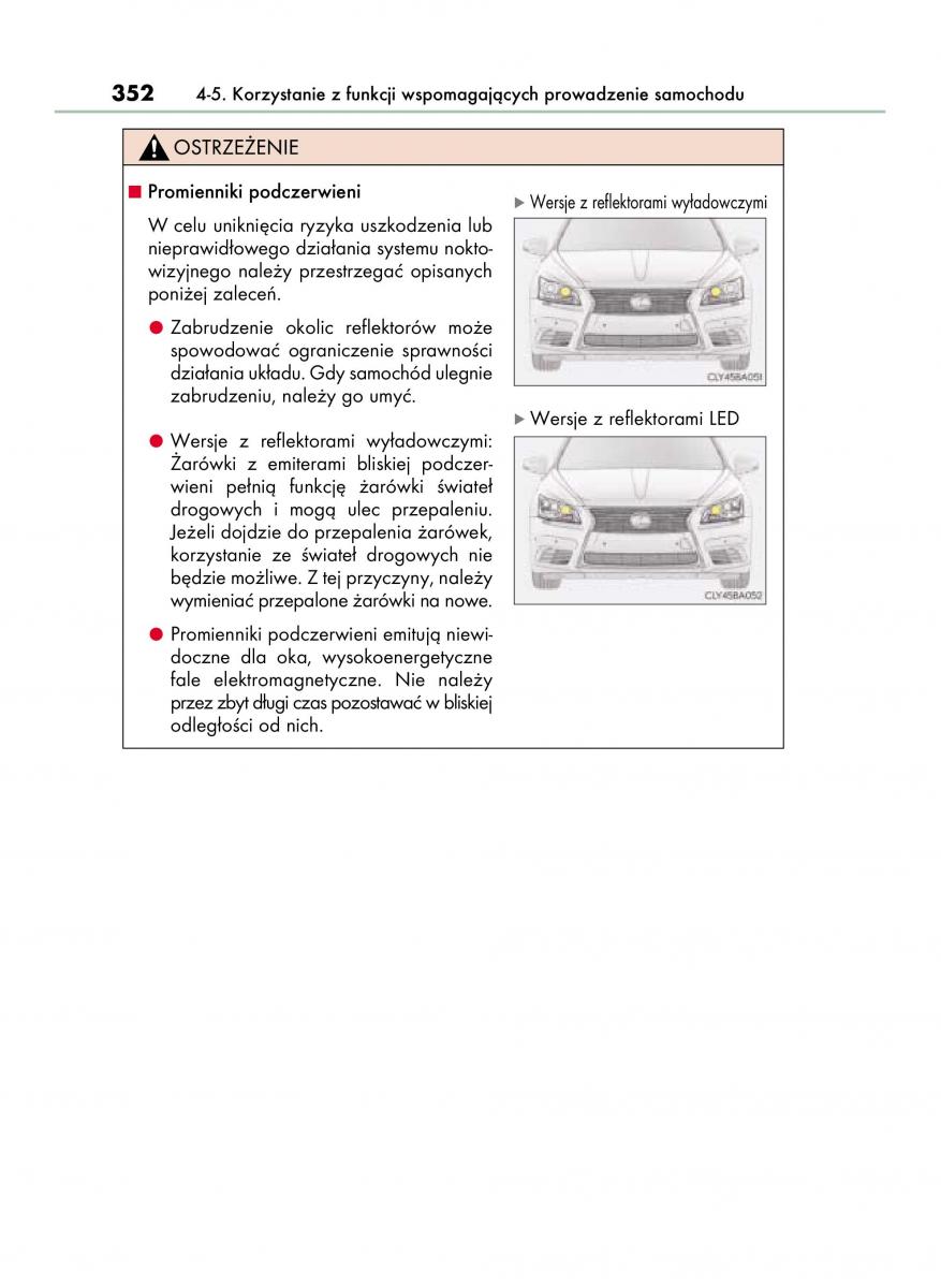 Lexus LS460 IV 4 instrukcja obslugi / page 352