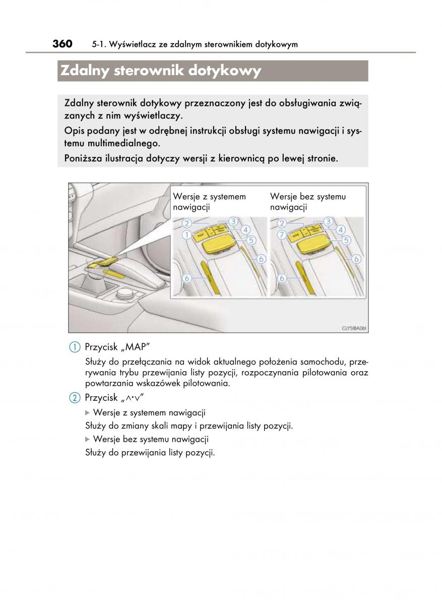 Lexus LS460 IV 4 instrukcja obslugi / page 360