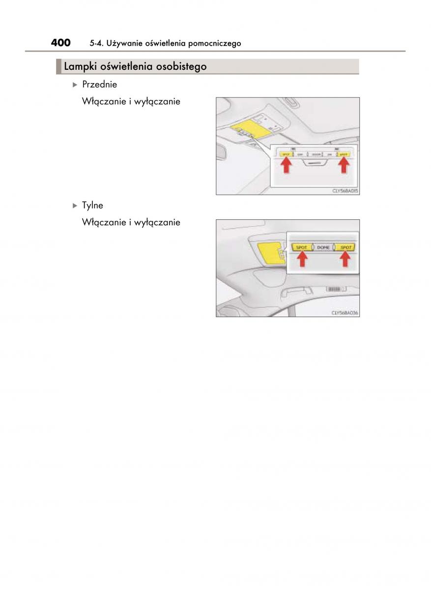 Lexus LS460 IV 4 instrukcja obslugi / page 400