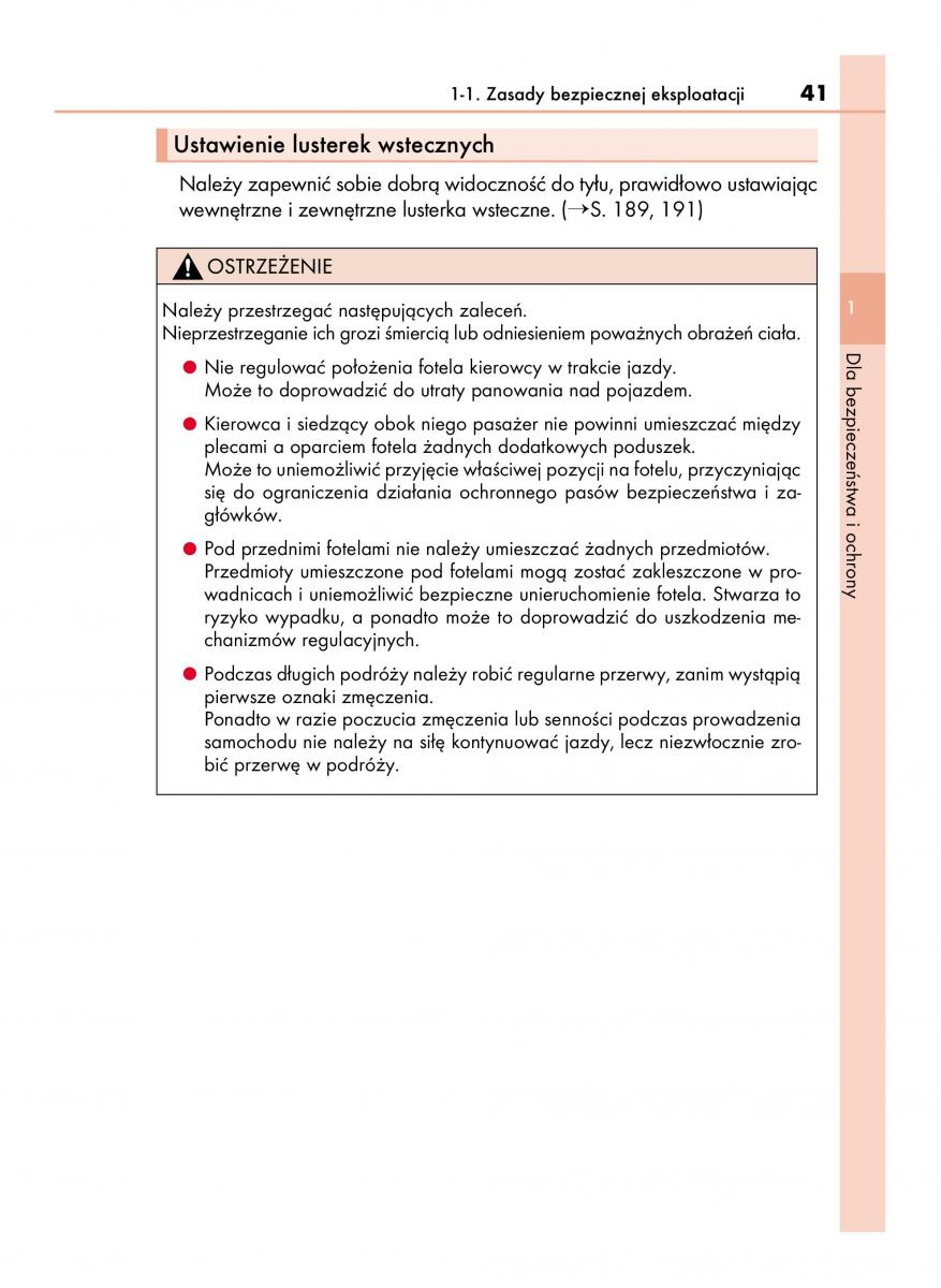 Lexus LS460 IV 4 instrukcja obslugi / page 41