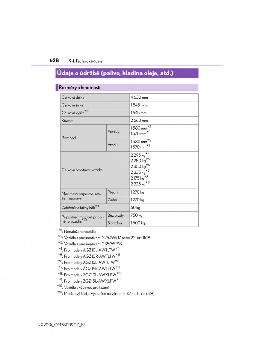 Lexus NX navod k obsludze / page 628