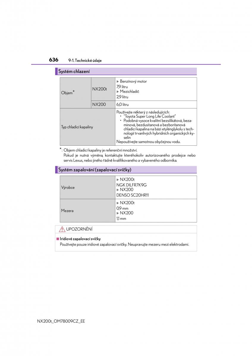 Lexus NX navod k obsludze / page 636