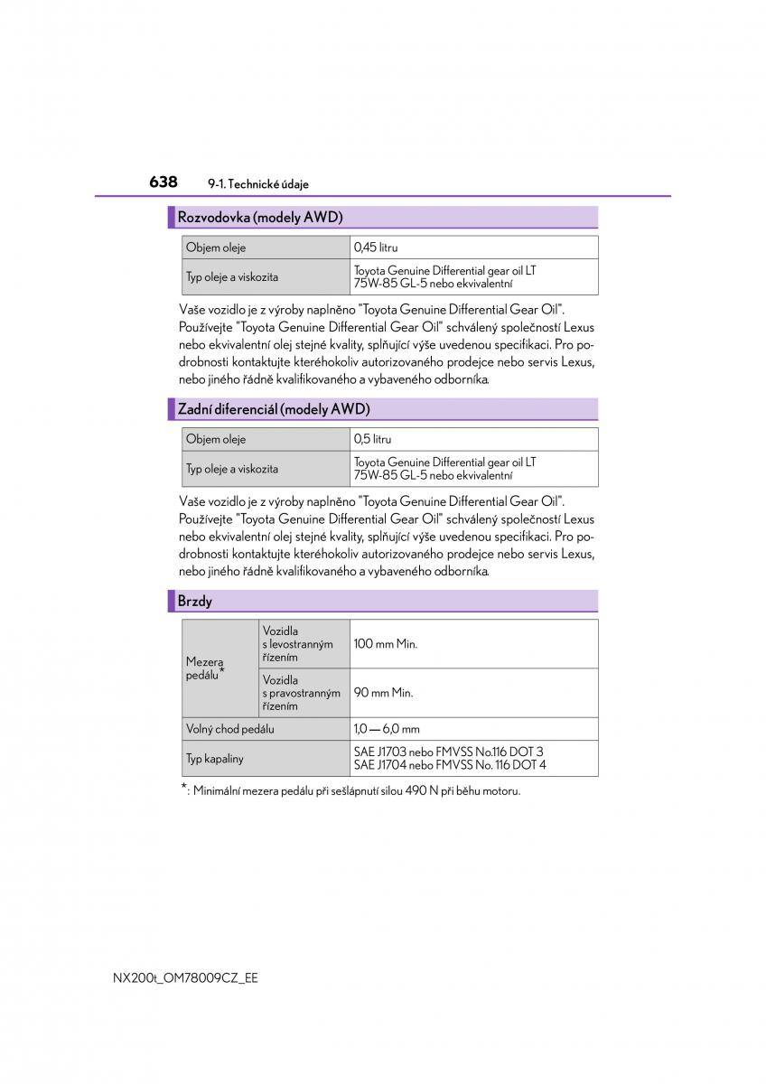 Lexus NX navod k obsludze / page 638