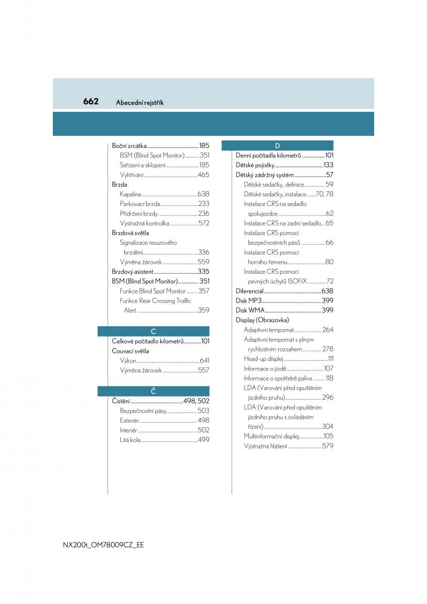 Lexus NX navod k obsludze / page 662