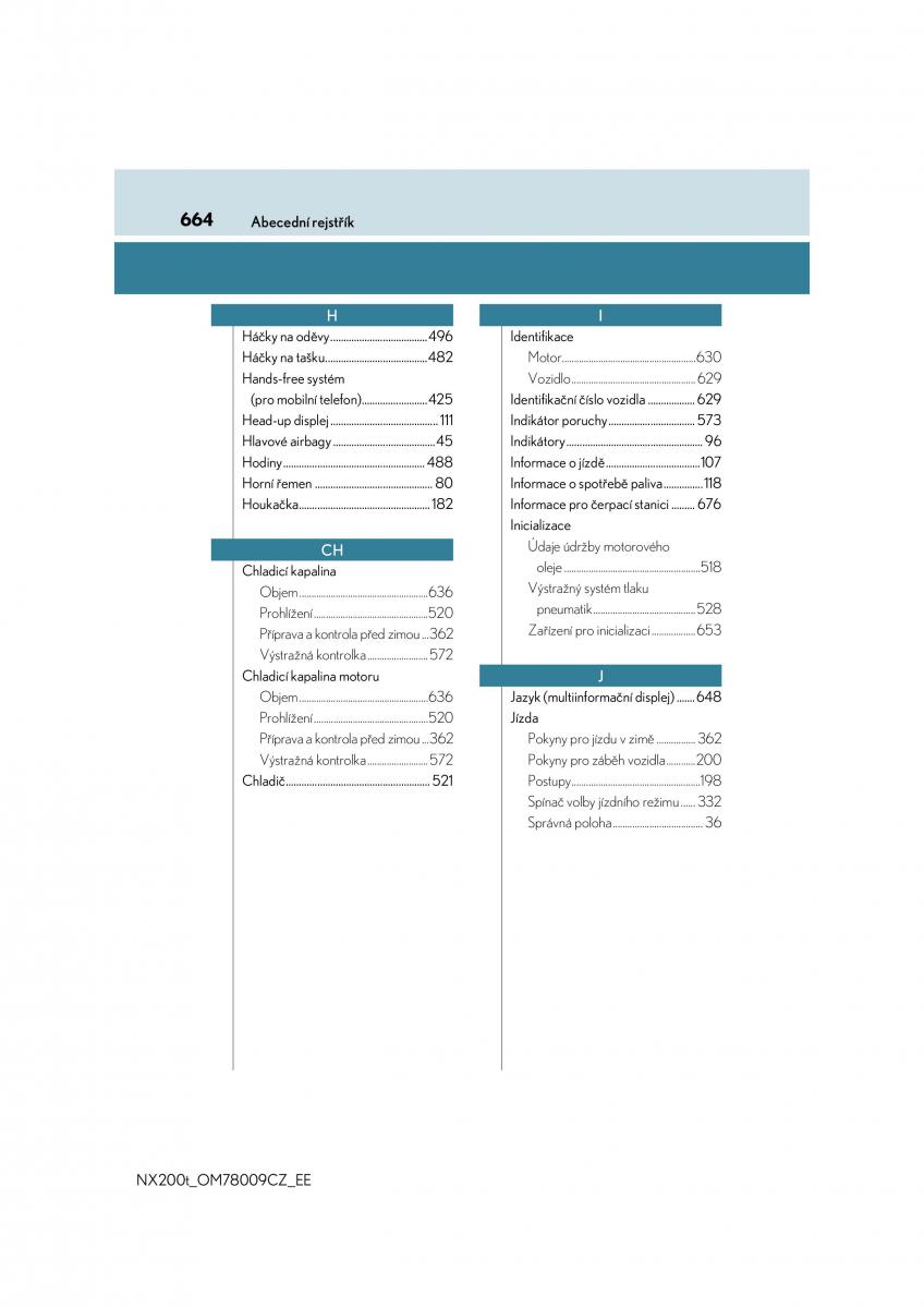 Lexus NX navod k obsludze / page 664