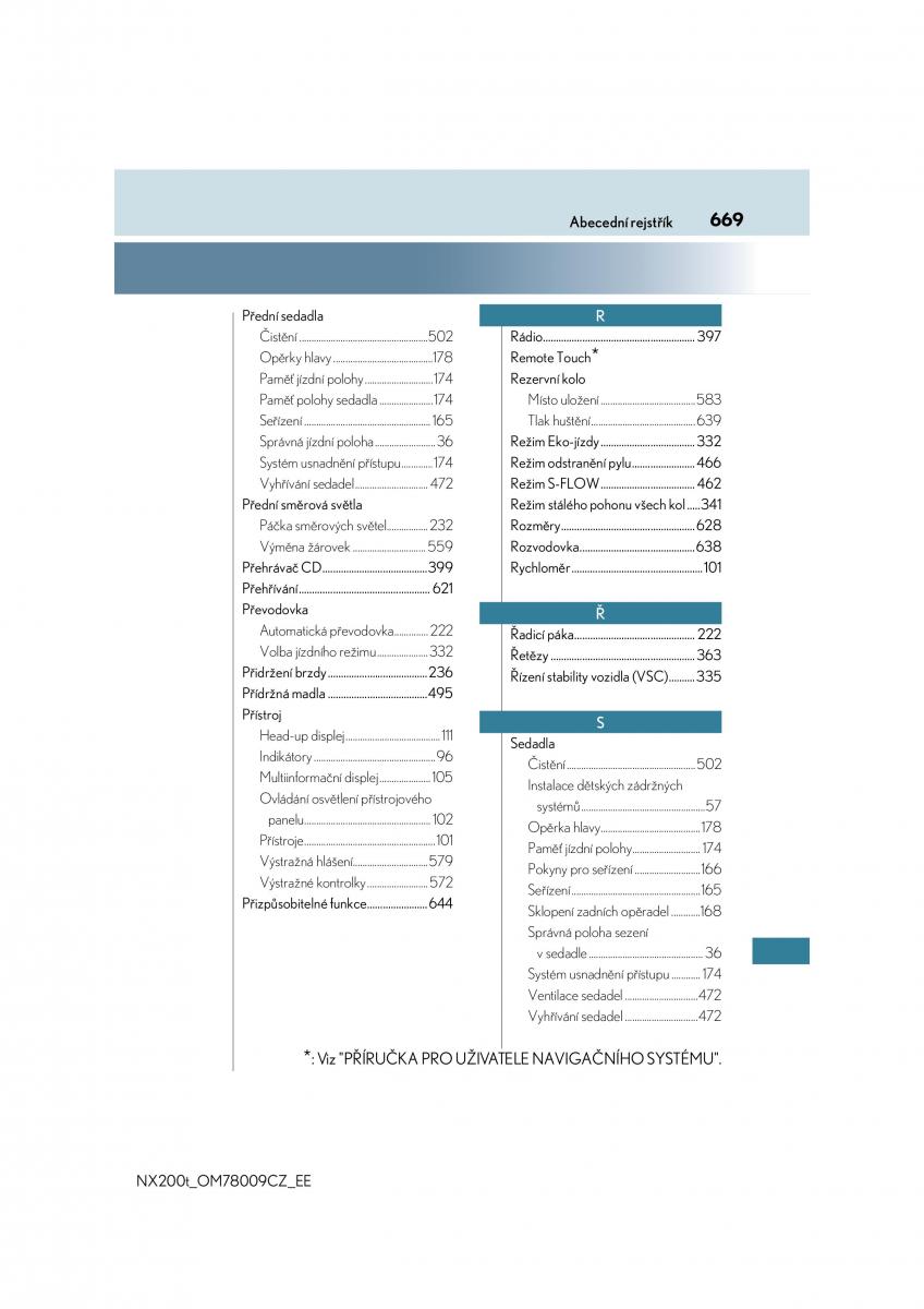 Lexus NX navod k obsludze / page 669