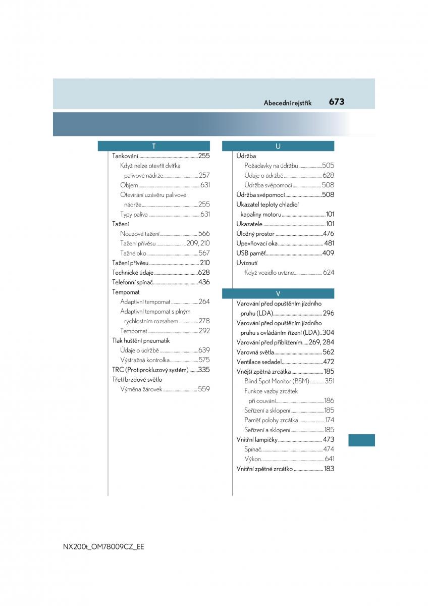 Lexus NX navod k obsludze / page 673