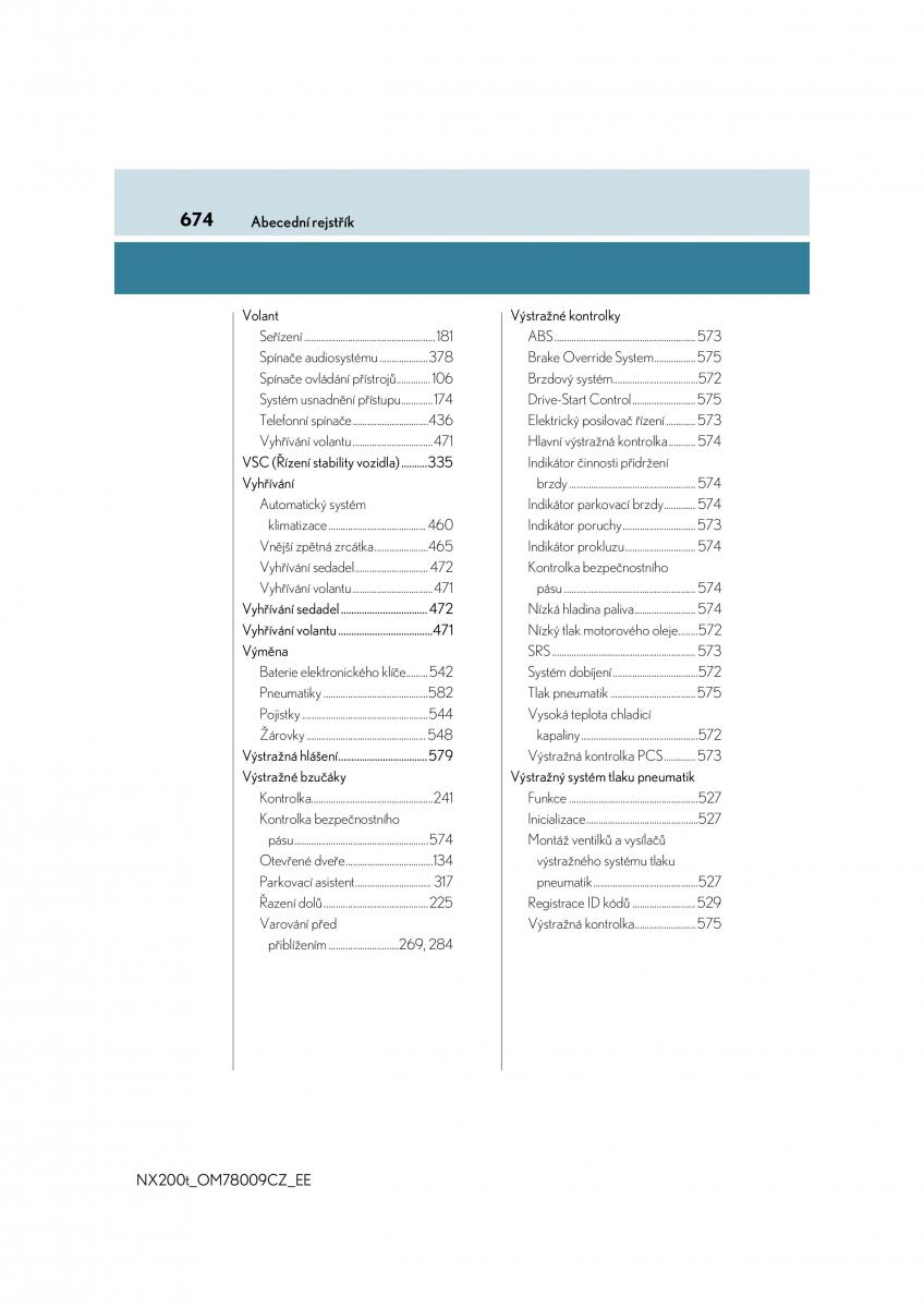 Lexus NX navod k obsludze / page 674