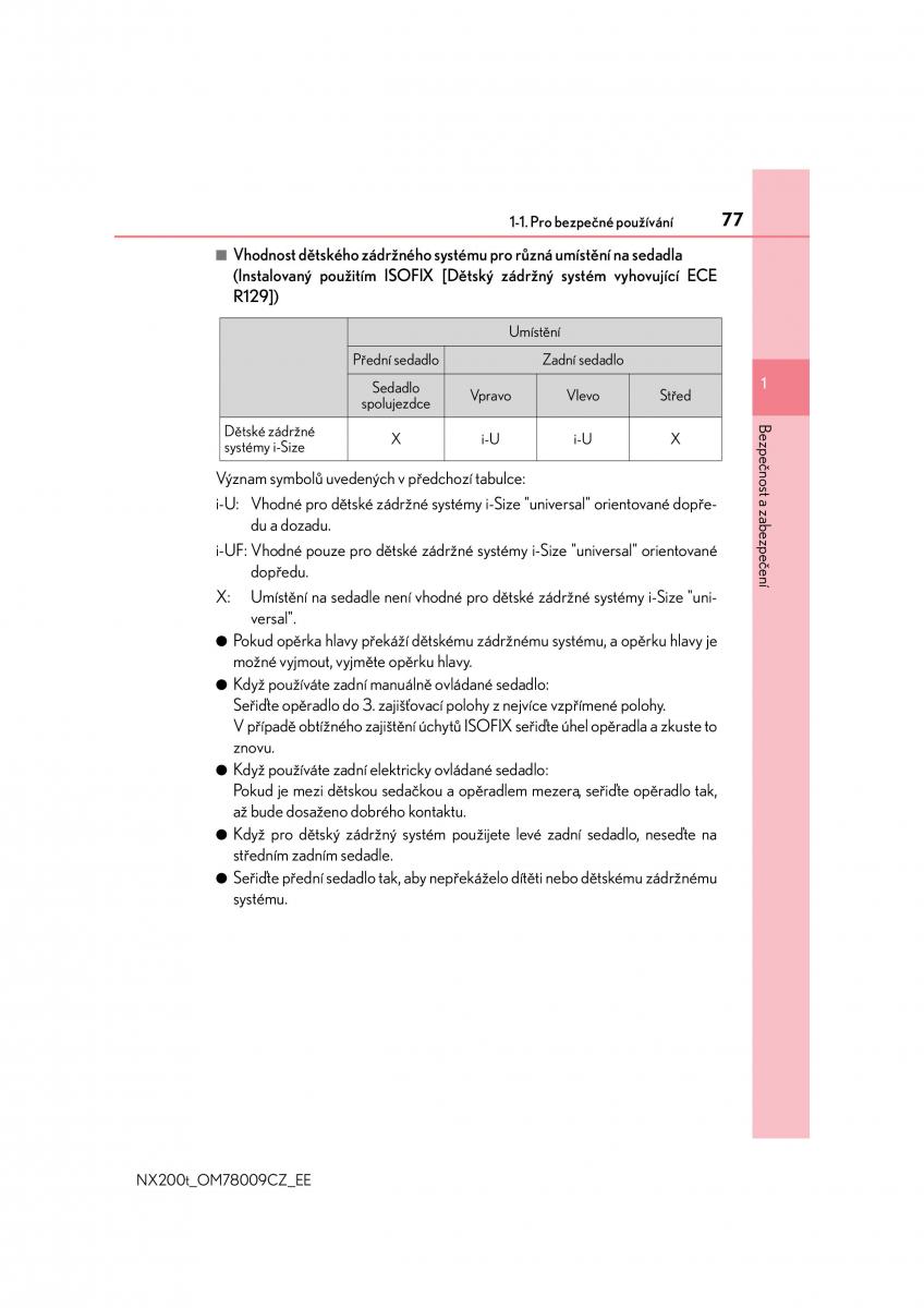 Lexus NX navod k obsludze / page 77