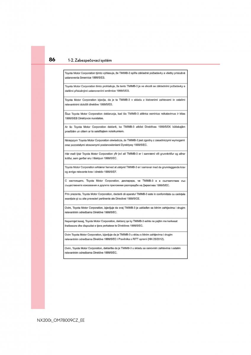 Lexus NX navod k obsludze / page 86