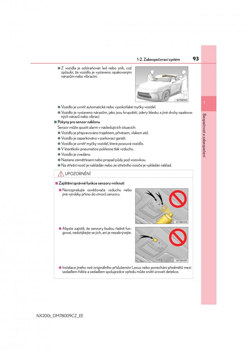 Lexus NX navod k obsludze / page 93