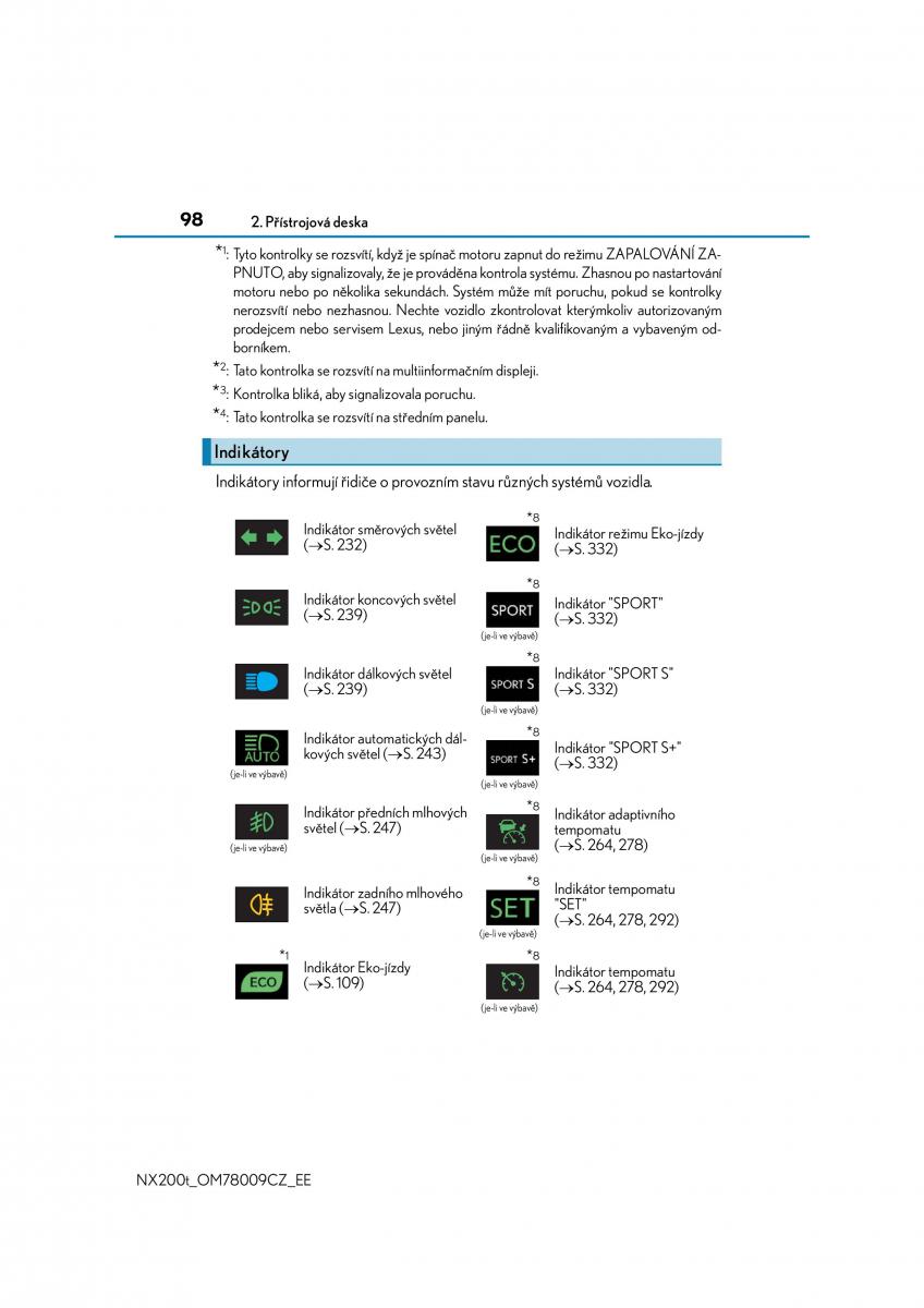 Lexus NX navod k obsludze / page 98