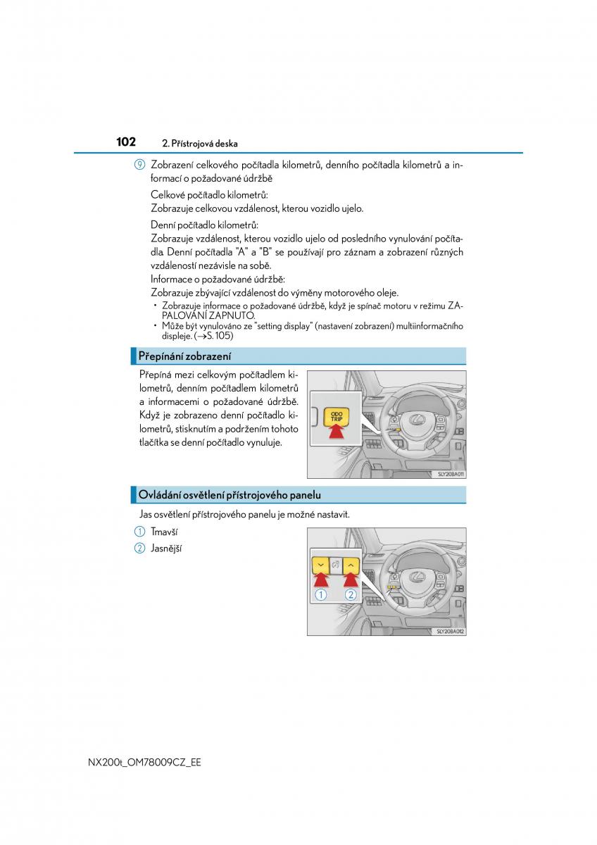 Lexus NX navod k obsludze / page 102