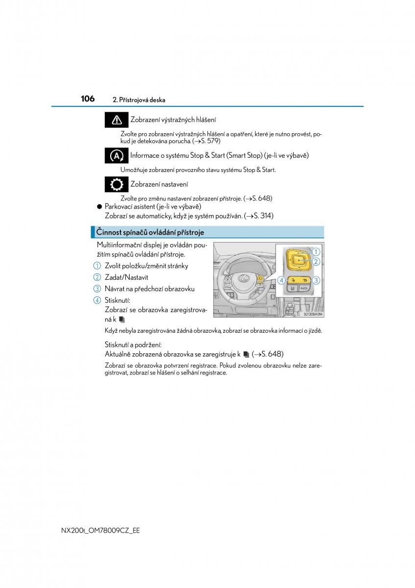 Lexus NX navod k obsludze / page 106